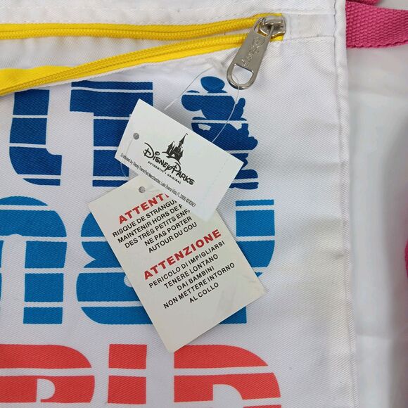 Walt Disney World 1971 Cinch Sack Tote Mickey Mouse Rainbow Colors Disney Parks - Picture 10 of 12